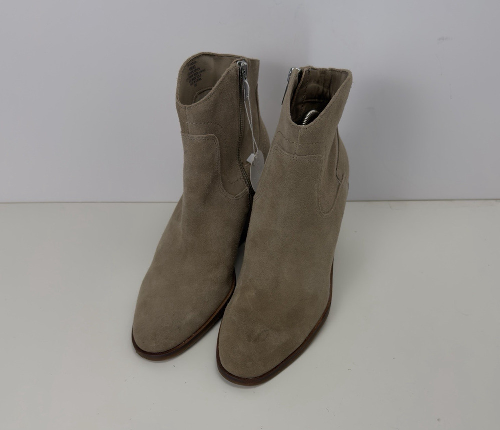 Lucky Brand Wadier Suede Wedge Ankle Bootie Western Boots Size 9 NEW